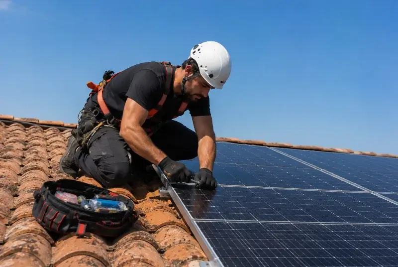 Maintenance et monitoring de panneaux solaires à Laboutarie